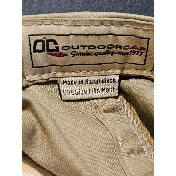 Georgia Bulldogs OC Outdoor Khaki & Camo Strap Back Adjustable Cap Hat GO DAWGS - Picture 8 of 9